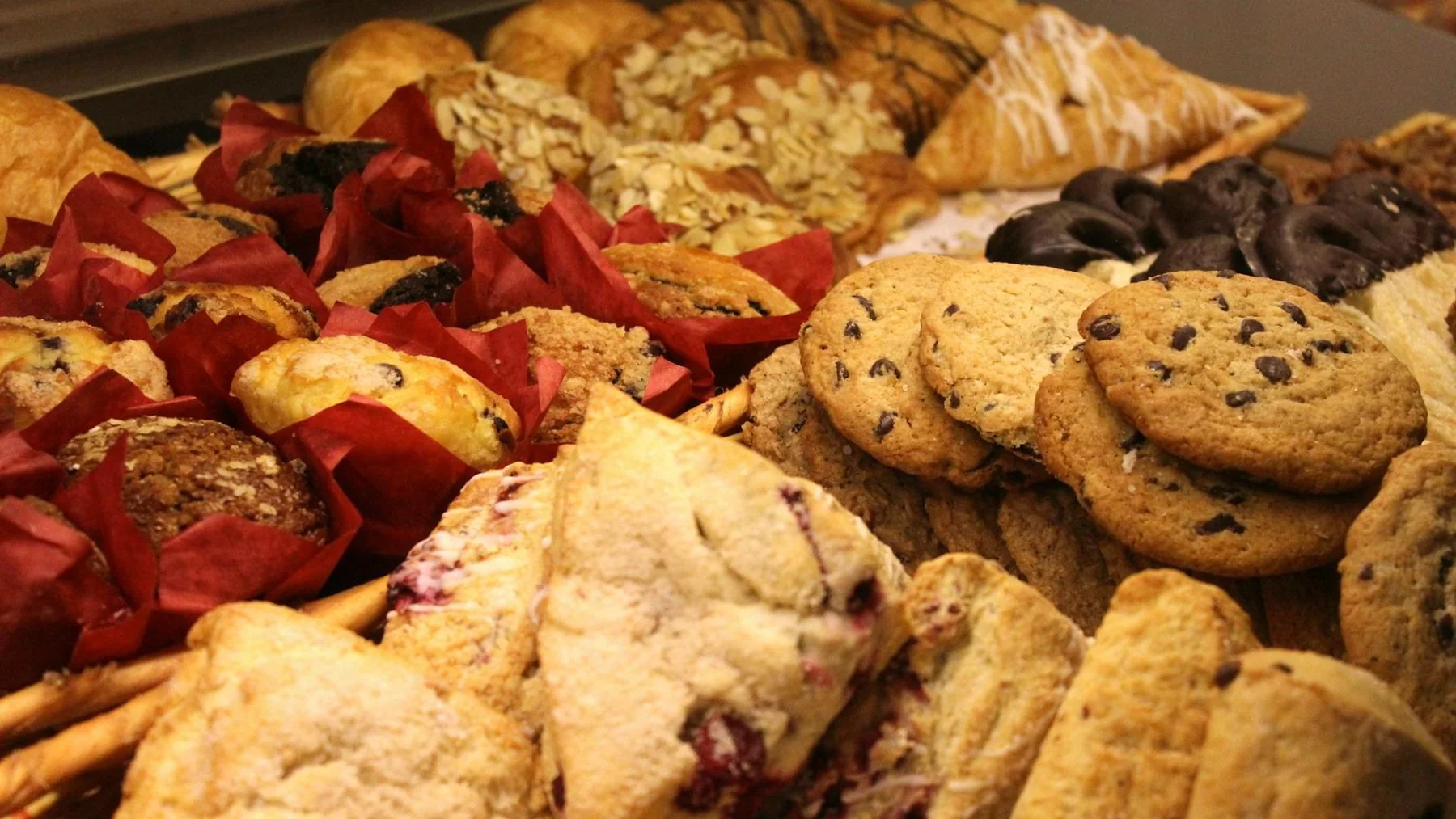 selective photo of cookies on container